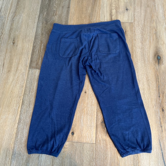 Monrow Classic Super Soft Vintage Sweatpants Knit Lounge Crop Blue Like New S - Picture 2 of 5